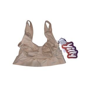 Yitty Nearly Naked Shaping Midi Bra Size M Runs Small NEW Beige No Show Wireless